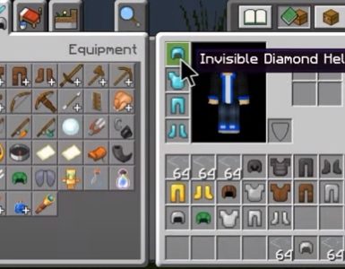 Invisible Armor Texture Packs for Minecraft PE