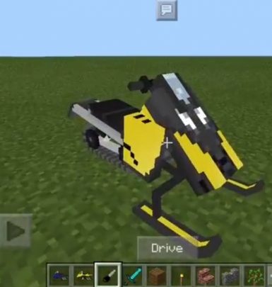 Snowmobile Mod for Minecraft PE
