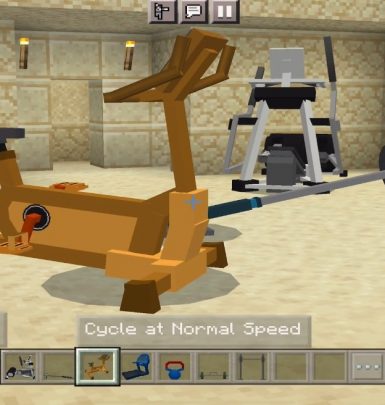 Gym Equipment Mod for Minecraft PE
